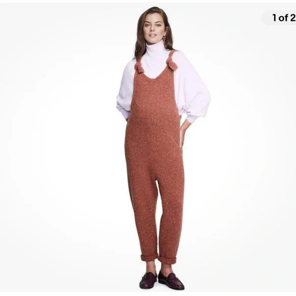Hatch Maternity Women’s The Knit Overalls in Cedar Size 3 (12/L) - Picture 1 of 2